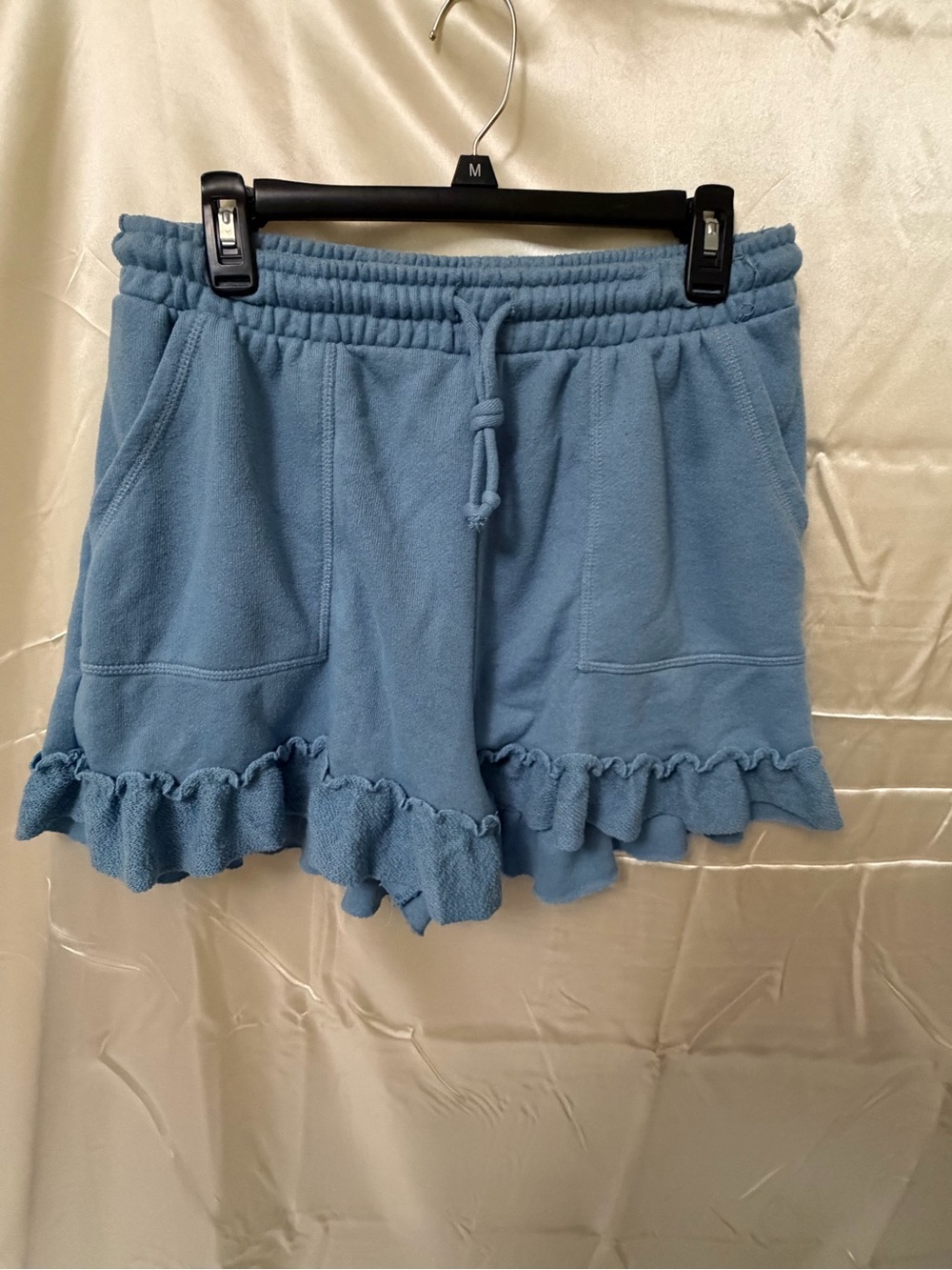 Three Bird Nest The Nest Blue Ruffle Hem Lounge Shorts Size XL